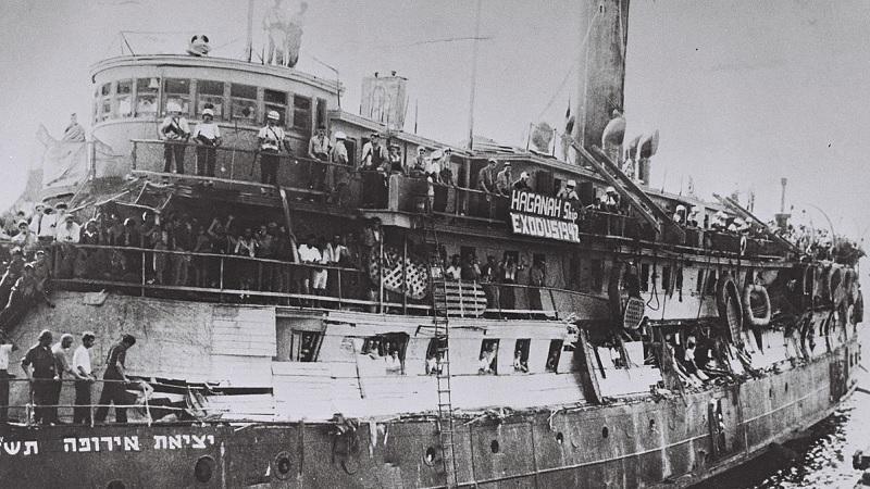 Navio Exodus zarpa com 4.500 imigrantes judeus para a Palestina