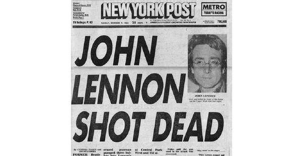 John Lennon é assassinado por um fã