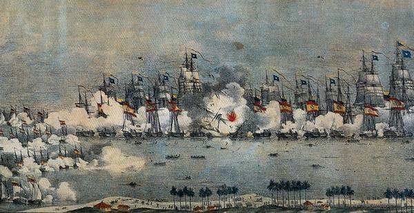 Trava-se a Batalha naval de Maracaibo
